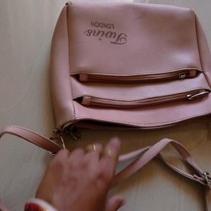 Peach Sling Bag In Good Condition