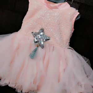 Kids Girl Frock ( Peach  )