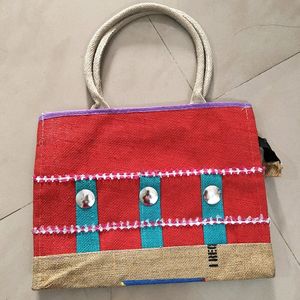 Red Jute Bag