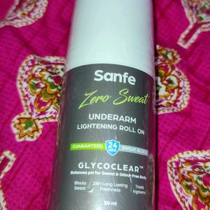 Sanfe Underarm Lightning Roll On With Zero Sweat