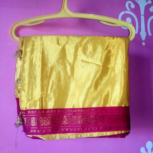 Silk saree with stiched blouse 28 size