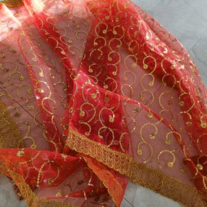 Red Bridal Dupatta