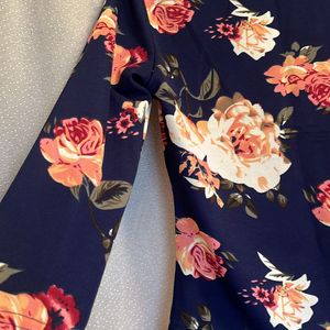 Mock Neck Floral Top