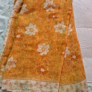 Mustard Saree