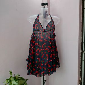 Halter Neck Floral Dress