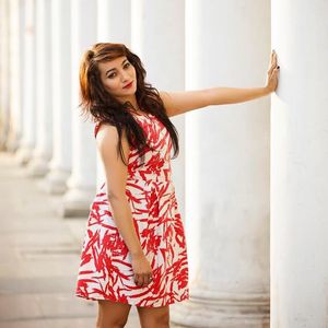 A Cute Red & White Short Dress From Latin Quarter