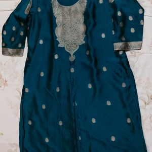 Peacock Green Kurta Set