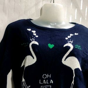 Very Cute Print Sweater For Women