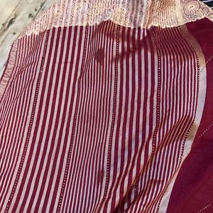 Maroon Saree