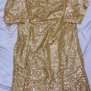 Golden shimmer kurti