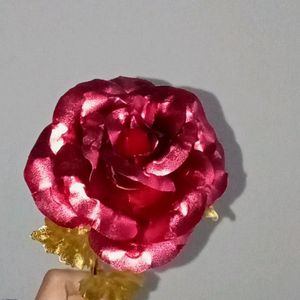 Fake Gold Foil Red Rose Gift