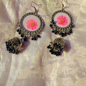 Pink RESIN JHUMKA