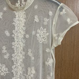 PROMOD Cream Net Top