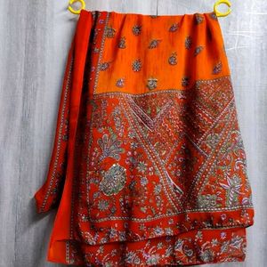 3 Pcs Orange Color Stitched Suit