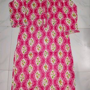 Pink Printed Kurta