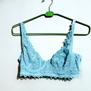 Sky-blue Underwired Bra