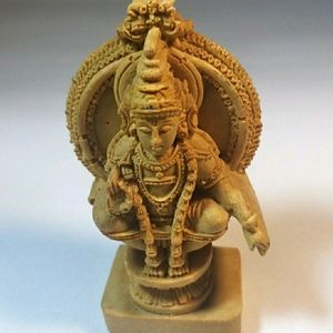 Lord Ayyappan Ayyappa Clay Devotional Idol