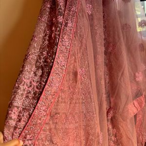 Heavy Work Bridal Gown With Dupatta