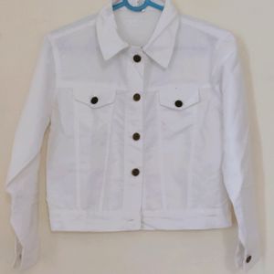 Trendy Jacket, Comfortable For Summers, White In C