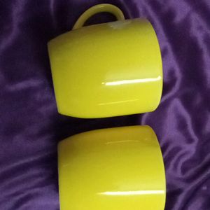 Ceramic Mugs 2 Lemony Yellow.