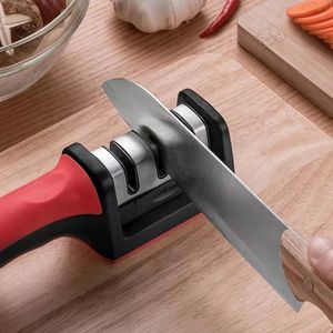 Manual Red Knife Sharpener 3 Stage Sharpening Tool