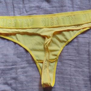 Bright Yellow Thong