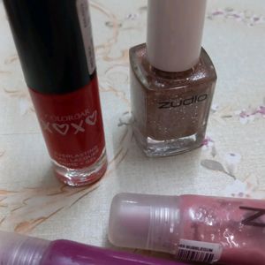 Nail Pain And Lip Gloss Combo