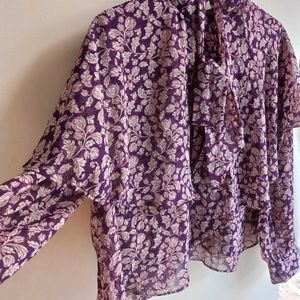 Mauve Printed Fashionable Top