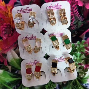 6pair Multi Colour Earring 40Rs Discount