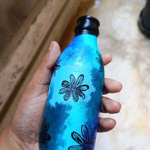 Abstract Art On Glass Bottle