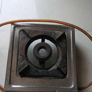 Old Gas Stove With Pipe