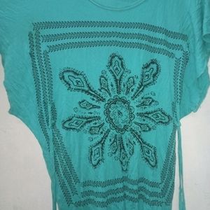 Sea-green kaftan Style Top