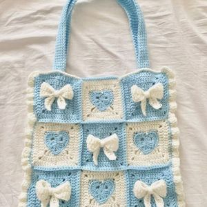 Handmade Tote Bow Heart Bag