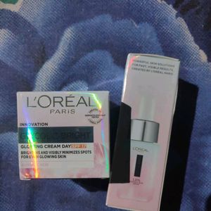 Loreal Glycolic Acid Serum 15ml+Moisturizer 15ml