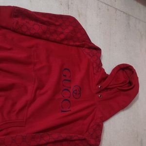 RED HOODIE SWEATSHIRT