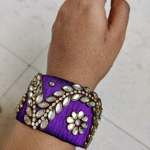 Purple Silk Thread Ethnic Kada