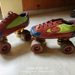 Used 7-9 Years Roller Skates & Safety Kit Includes