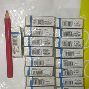 Erasers(17 Numbers) + 1 Red Colour Pencil