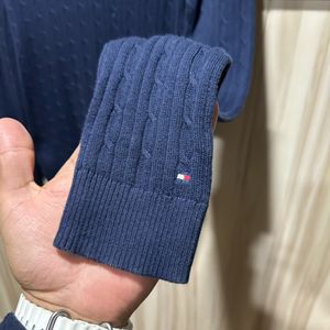 Tommy Hilfiger V-Neck Navy Blue Sweater