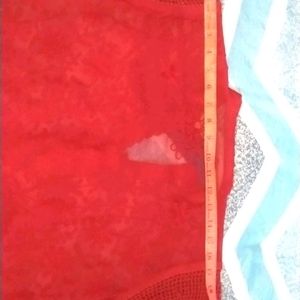 Chikankari Red Kurta