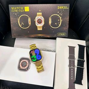 24K Golden Smart Watch 😍🔥 With Apple Logo