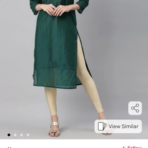 Neerus Green Kurta Size L