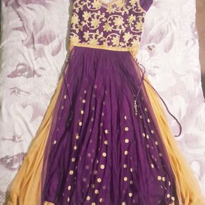 Enthic Front And Back Design Gown With Dupatta