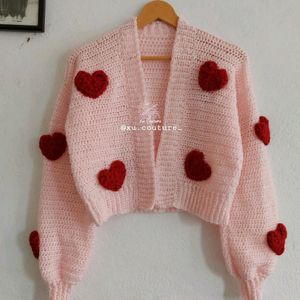 Crochet Herzen Cardigan ♥️