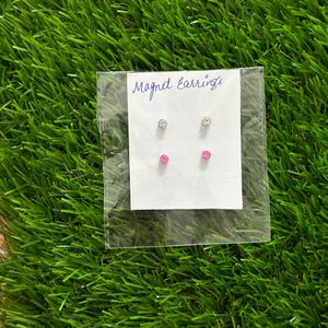 colourful magnetic earrings