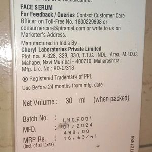 Lacto Calamine Face Serum