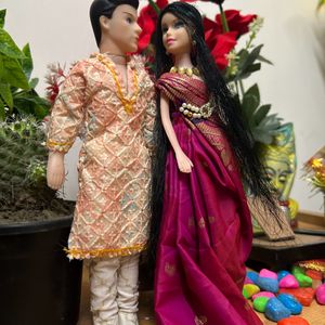 Couple Doll With Saree Punjabi