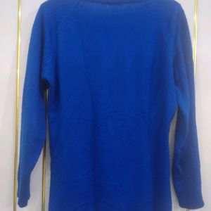 Royal Blue Woolen Top For Girls