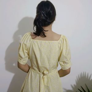 Yellow Floral Summer Dress