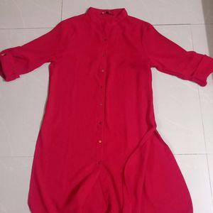 Long Red kurti